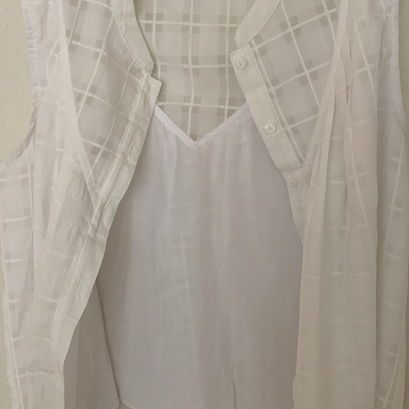 Anthropologie Current Air white blouse - Picture 5 of 9